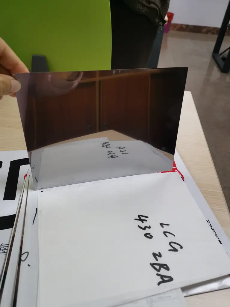 Surface reflection inspection of Grade 430 2BA finish